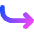 Line Arrow Curve Down Right Icon from Core Gradient Set