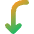 Line Arrow Curve Left Down Icon from Core Gradient Set