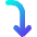 Line Arrow Curve Right Down Icon from Core Gradient Set
