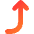 Line Arrow Curve Right Up Icon from Core Gradient Set
