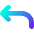 Line Arrow Curve Up Left Icon from Core Gradient Set
