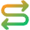 Line Arrow Curvy Both Direction 4 Icon from Core Gradient Set