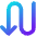Line Arrow Curvy Down Left Icon from Core Gradient Set