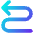 Line Arrow Curvy Left Up Icon from Core Gradient Set