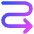 Line Arrow Curvy Right Down Icon from Core Gradient Set