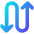 Line Arrow Curvy Up Down 3 Icon from Core Gradient Set