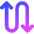 Line Arrow Curvy Up Down 4 Icon from Core Gradient Set