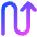 Line Arrow Curvy Up Right Icon from Core Gradient Set