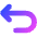 Line Arrow Turn Backward Icon from Core Gradient Set