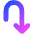 Line Arrow Turn Down Right Icon from Core Gradient Set