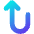 Line Arrow Turn Up Left Icon from Core Gradient Set