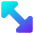 Diagonal Triangle Arrow 2 Icon from Core Gradient Set