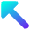 Diagonal Triangle Arrow Upper Left Icon from Core Gradient Set