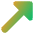 Diagonal Triangle Arrow Upper Right Icon from Core Gradient Set