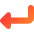 Triangle Arrow Bend Down Left Icon from Core Gradient Set