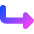 Triangle Arrow Bend Down Right  Icon from Core Gradient Set