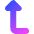 Triangle Arrow Bend Left Up Icon from Core Gradient Set