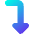 Triangle Arrow Bend Right Down Icon from Core Gradient Set