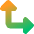 Triangle Arrow Bottom Left Corner Icon from Core Gradient Set