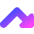 Triangle Arrow Bounce Down Right Icon from Core Gradient Set