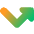 Triangle Arrow Bounce Up Right Icon from Core Gradient Set