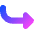 Triangle Arrow Curve Down Right Icon from Core Gradient Set
