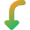 Triangle Arrow Curve Left Down Icon from Core Gradient Set