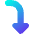 Triangle Arrow Curve Right Down Icon from Core Gradient Set