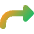 Triangle Arrow Curve Up Right Icon from Core Gradient Set