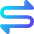 Triangle Arrow Curvy Both Direction 1 Icon from Core Gradient Set