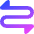 Triangle Arrow Curvy Both Direction 2 Icon from Core Gradient Set
