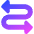 Triangle Arrow Curvy Both Direction 3 Icon from Core Gradient Set