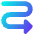 Triangle Arrow Curvy Right Down Icon from Core Gradient Set