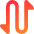 Triangle Arrow Curvy Up Down 1 Icon from Core Gradient Set