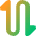 Triangle Arrow Curvy Up Down 2 Icon from Core Gradient Set