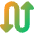 Triangle Arrow Curvy Up Down 3 Icon from Core Gradient Set