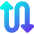 Triangle Arrow Curvy Up Down 4 Icon from Core Gradient Set