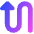 Triangle Arrow Curvy Up Left Icon from Core Gradient Set