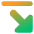 Triangle Arrow Diagonal Bottom Right Icon from Core Gradient Set