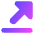 Triangle Arrow Diagonal Top Right Icon from Core Gradient Set