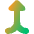 Triangle Arrow Merge Vertical Icon from Core Gradient Set