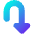 Triangle Arrow Turn Down Right Icon from Core Gradient Set