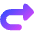 Triangle Arrow Turn Forward Icon from Core Gradient Set