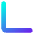 Tailless Line Arrow Bottom Left Icon from Core Gradient Set