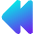 Double Tailless Triangle Arrow Left Icon from Core Gradient Set