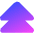 Double Tailless Triangle Arrow Up Icon from Core Gradient Set