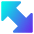 Thick Arrow Diagonal 2 Icon from Core Gradient Set