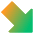 Thick Arrow Diagonal Bottom Right Large Icon from Core Gradient Set