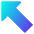 Thick Arrow Diagonal Upper Left Icon from Core Gradient Set