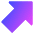 Thick Arrow Diagonal Upper Right Large Icon from Core Gradient Set